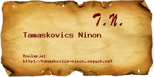 Tamaskovics Ninon névjegykártya
